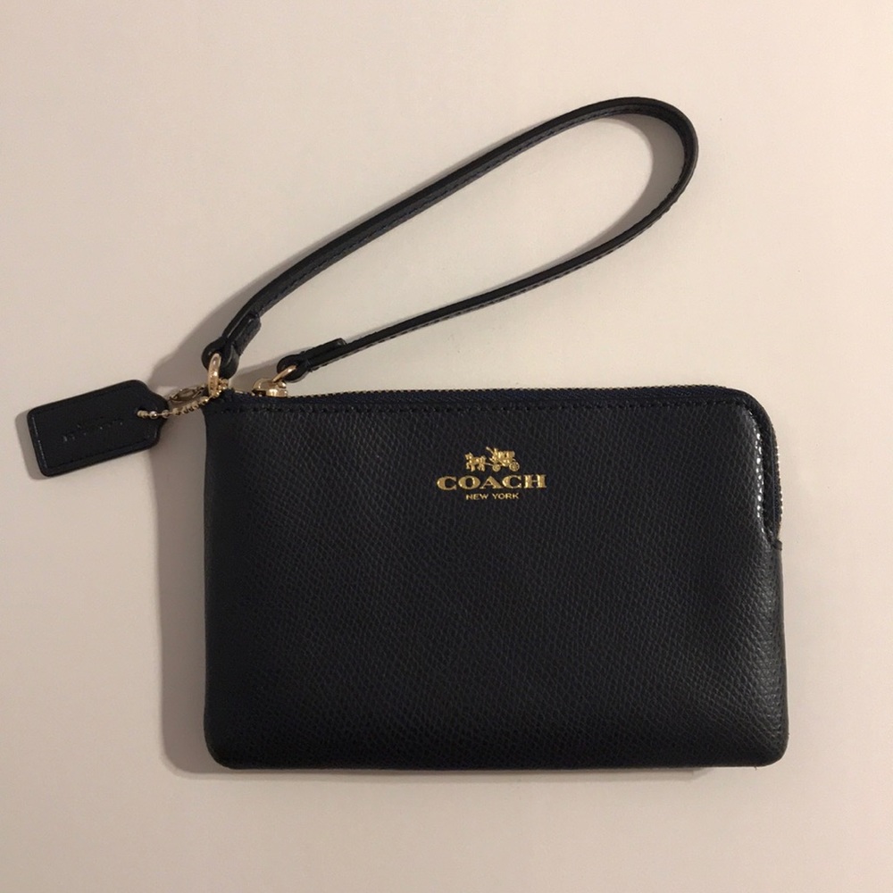 Navy Coach wristlet